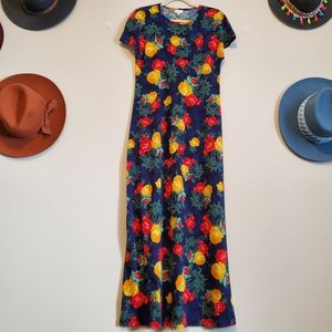LuLaRoe Maria Blue floral dress, Size S